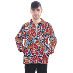 Colorfuleclecticfloralpattern Men s Half Zip Pullover