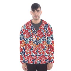 Colorfuleclecticfloralpattern Men s Hooded Windbreaker