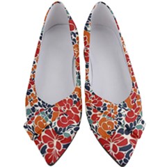 Colorfuleclecticfloralpattern Women s Bow Heels