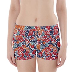 Colorfuleclecticfloralpattern Boyleg Bikini Wrap Bottoms