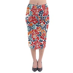 Colorfuleclecticfloralpattern Midi Pencil Skirt by BellaVistaTshirt02