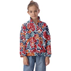 Colorfuleclecticfloralpattern Kids  Half Zip Hoodie