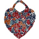 Colorfuleclecticfloralpattern Giant Heart Shaped Tote View1