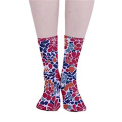 Colorfuleclecticfloralpattern Smooth Crew Length Tube Socks by BellaVistaTshirt02