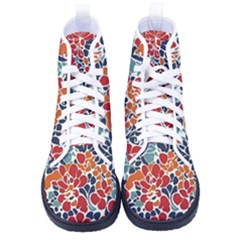 Colorfuleclecticfloralpattern Men s High-top Canvas Sneakers by BellaVistaTshirt02