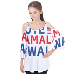 Vote Kamala Walz Flutter Sleeve T-shirt