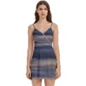 Twilight Serenade Print Body Wrap Sleeveless V-Neck Mini Dress View1