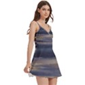 Twilight Serenade Print Body Wrap Sleeveless V-Neck Mini Dress View3