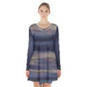 Twilight Serenade Print Long Sleeve Velvet V-neck Dress View1