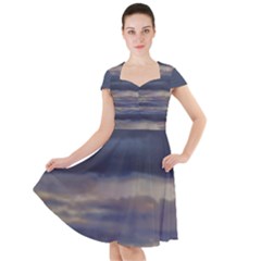 Twilight Serenade Print Cap Sleeve Midi Dress by dflcprintsclothing