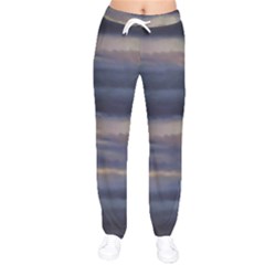 Twilight Serenade Print Women Velvet Drawstring Pants