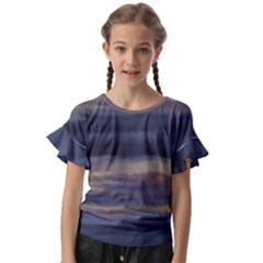 Twilight Serenade Print Kids  Cut Out Flutter Sleeves by dflcprintsclothing