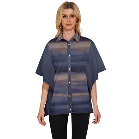 Twilight Serenade Print Women s Batwing Button Up Shirt by dflcprintsclothing