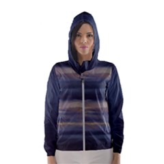 Twilight Serenade Print Women s Hooded Windbreaker