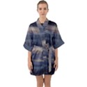 Twilight Serenade Print Half Sleeve Satin Kimono  View1