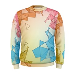 Background Pastel Geometric Lines Men s Sweatshirt