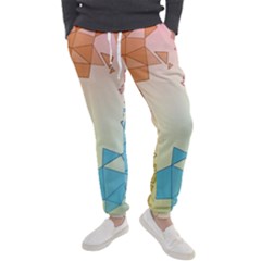 Background Pastel Geometric Lines Men s Jogger Sweatpants by anzea