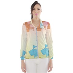 Background Pastel Geometric Lines Women s Windbreaker by anzea