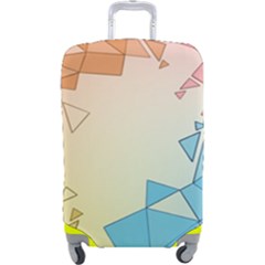 Background Pastel Geometric Lines Luggage Cover (large)