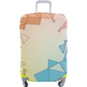 Background Pastel Geometric Lines Luggage Cover (Large) View1