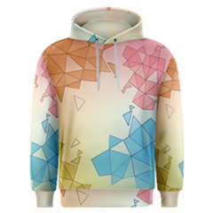 Background Pastel Geometric Lines Men s Overhead Hoodie