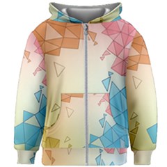 Background Pastel Geometric Lines Kids  Zipper Hoodie Without Drawstring