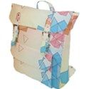 Background Pastel Geometric Lines Buckle Up Backpack View1