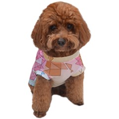 Background Pastel Geometric Lines Dog T-shirt by anzea