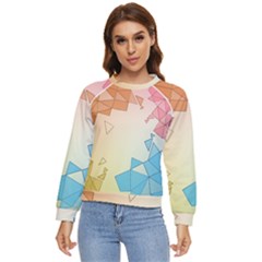 Background Pastel Geometric Lines Women s Long Sleeve Raglan T-shirt