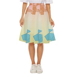 Background Pastel Geometric Lines Classic Short Skirt