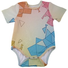 Background Pastel Geometric Lines Baby Short Sleeve Bodysuit