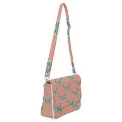 Turquoise Dragonfly Insect Paper Shoulder Bag With Back Zipper