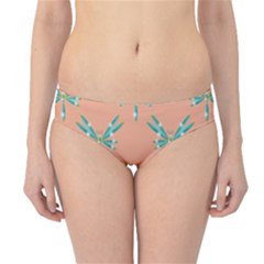 Turquoise Dragonfly Insect Paper Hipster Bikini Bottoms