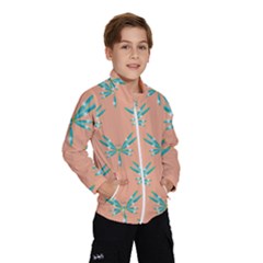 Turquoise Dragonfly Insect Paper Kids  Windbreaker