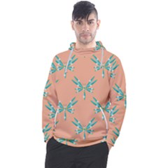 Turquoise Dragonfly Insect Paper Men s Pullover Hoodie