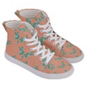 Turquoise Dragonfly Insect Paper Men s Hi-Top Skate Sneakers View3