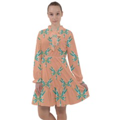 Turquoise Dragonfly Insect Paper All Frills Dress