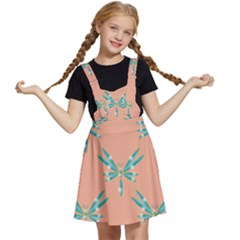 Turquoise Dragonfly Insect Paper Kids  Apron Dress by anzea