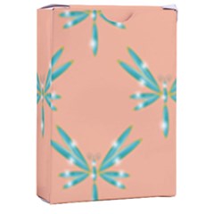 Turquoise Dragonfly Insect Paper Playing Cards Single Design (rectangle) With Custom Box