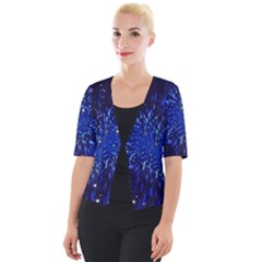 Star Universe Space Starry Sky Cropped Button Cardigan