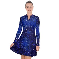 Star Universe Space Starry Sky Long Sleeve Panel Dress