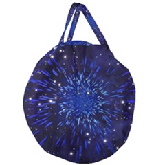 Star Universe Space Starry Sky Giant Round Zipper Tote