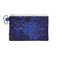 Star Universe Space Starry Sky Canvas Cosmetic Bag (medium)