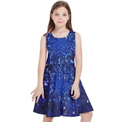 Star Universe Space Starry Sky Kids  Skater Dress by anzea