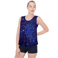 Star Universe Space Starry Sky Bubble Hem Chiffon Tank Top by anzea