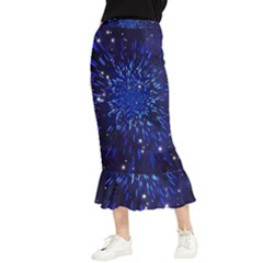 Star Universe Space Starry Sky Maxi Fishtail Chiffon Skirt by anzea