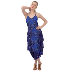 Star Universe Space Starry Sky Layered Bottom Dress