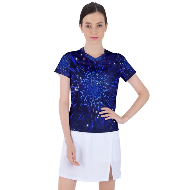 Star Universe Space Starry Sky Women s Sports Top