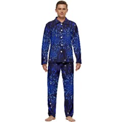 Star Universe Space Starry Sky Men s Long Sleeve Velvet Pocket Pajamas Set by anzea