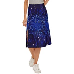 Star Universe Space Starry Sky Midi Panel Skirt by anzea